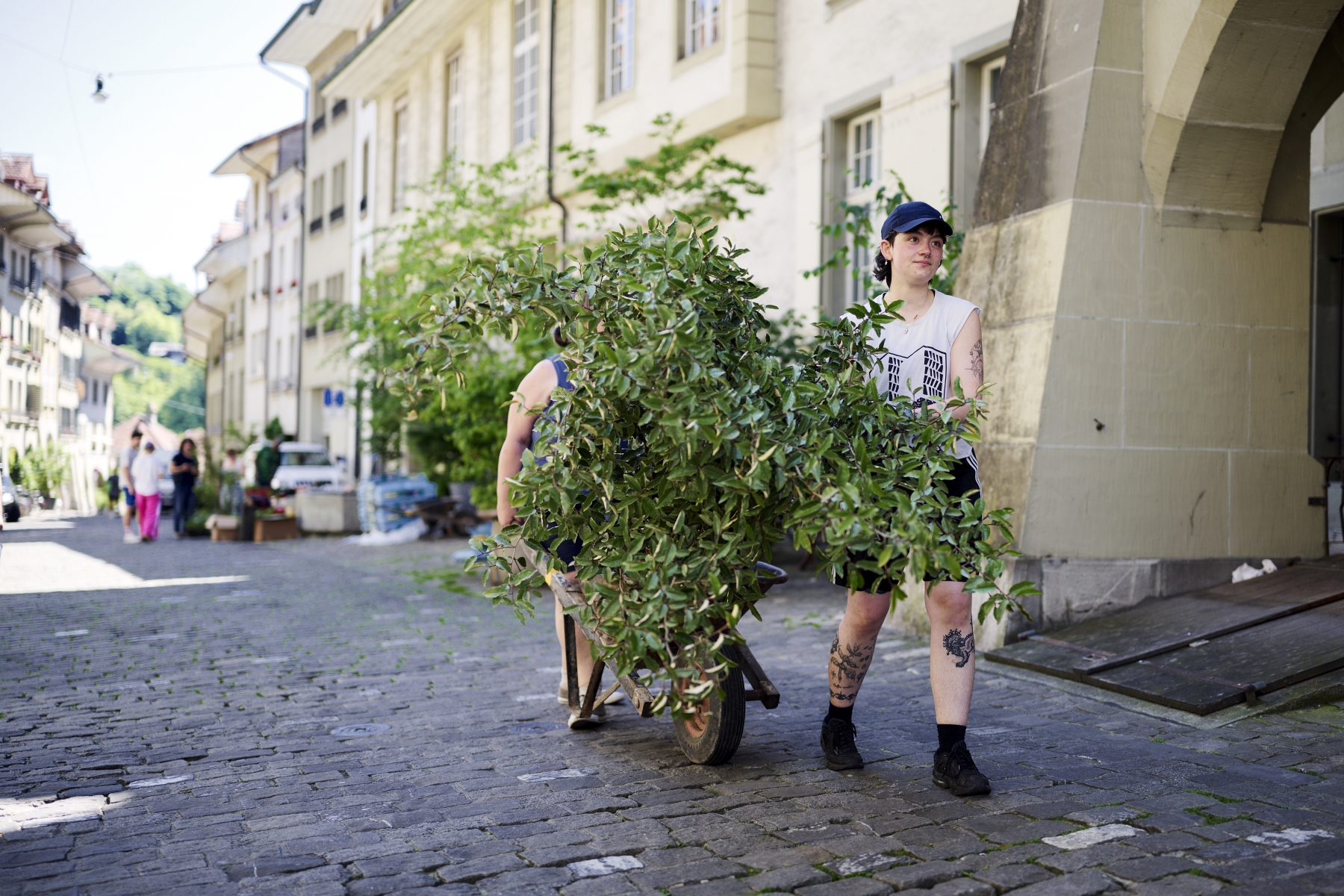 Gemeinsam mit den Anwohnenden wurde die Postgasse und ihre Fenstersimse seit 2023 aktiv begrünt.