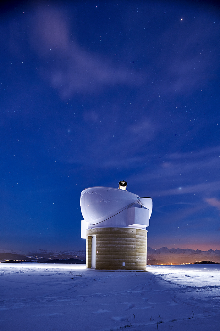 Neuer Kuppelbau des Observatoriums Zimmerwald. © Universität Bern / Manu Friederich