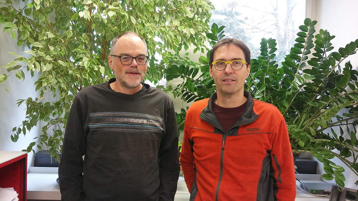 Prof. Dr. André Schneider und Prof. Dr. Norbert Polacek. Bild: DCB, Universität Bern.