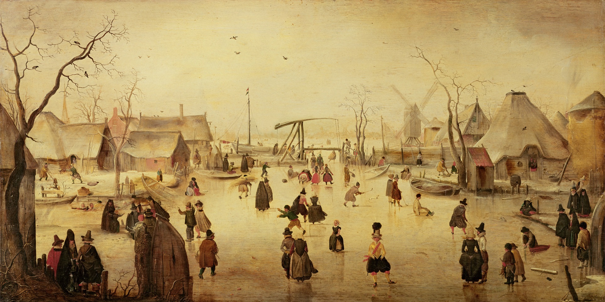 Among other things, the harsh winters during the “Little Ice Age” provided Dutch painters with motifs which have since entered into collective European consciousness. This is "The Pleasures of Winter", a 17th-century painting by Hendrick Avercamp (1585-1634).  Source: The Bridgeman Art Library, Object 39769, Wikimedia