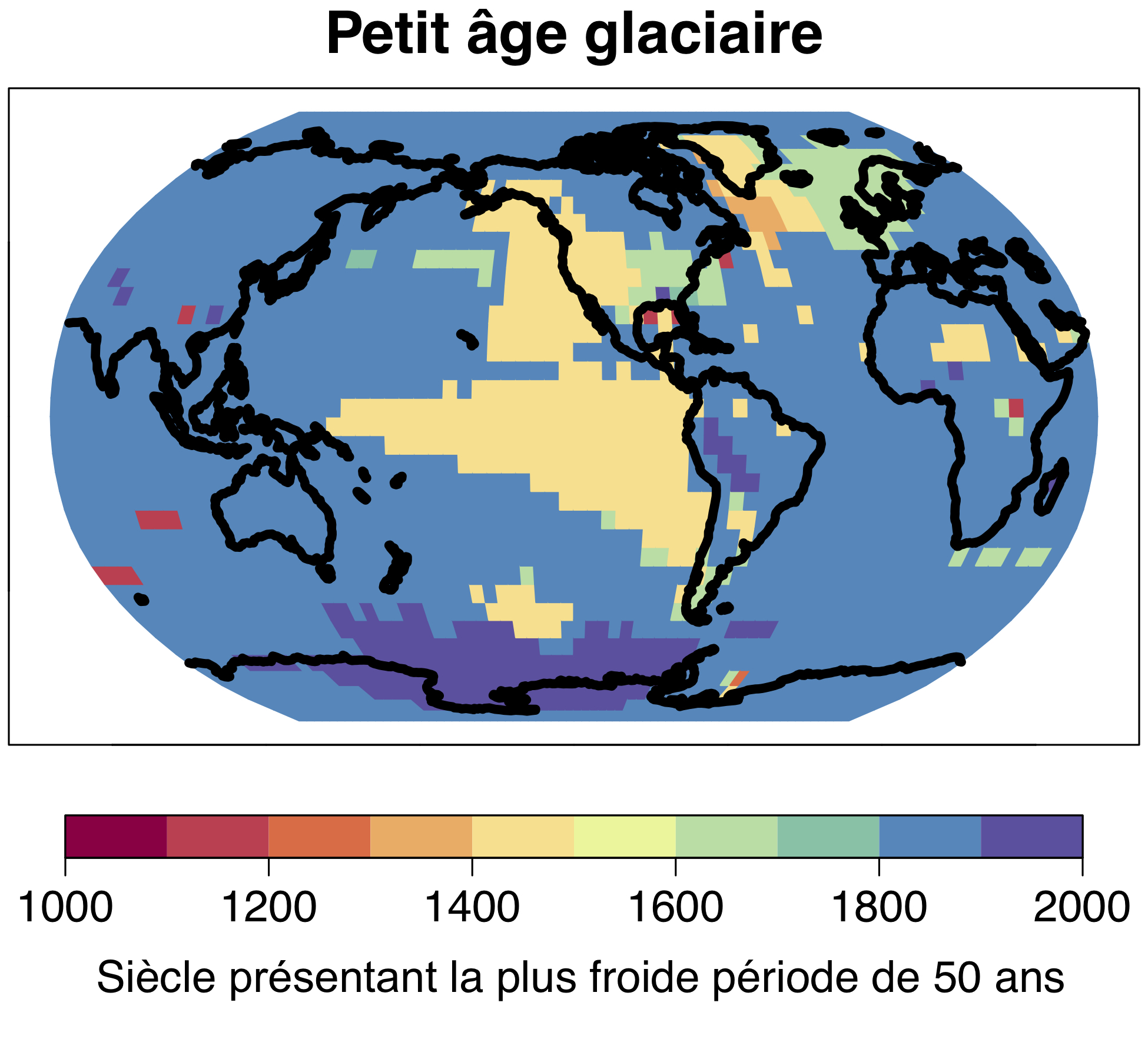 L’ère glaciaire devenue célèbre en Europe et en Amérique du Nord comme le «petit âge glaciaire» n’a pas été un phénomène mondial ; la période la plus froide de 50 ans du dernier millénaire a eu lieu de manière locale et à des moments différents. © Université de Berne